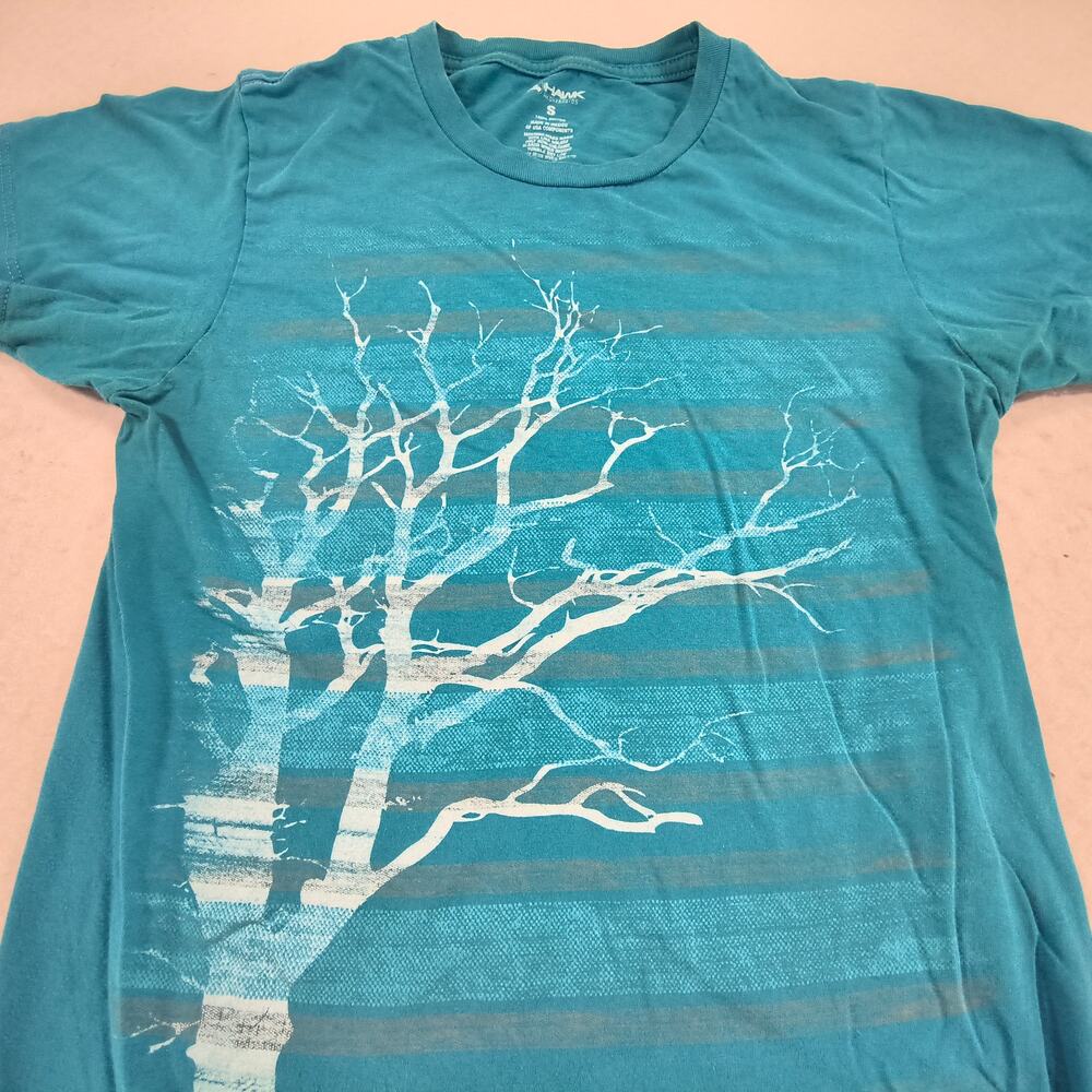 Tony Hawk Graphic Short Sleeve Crew Neck T Shirt Womens Size Small S Blue